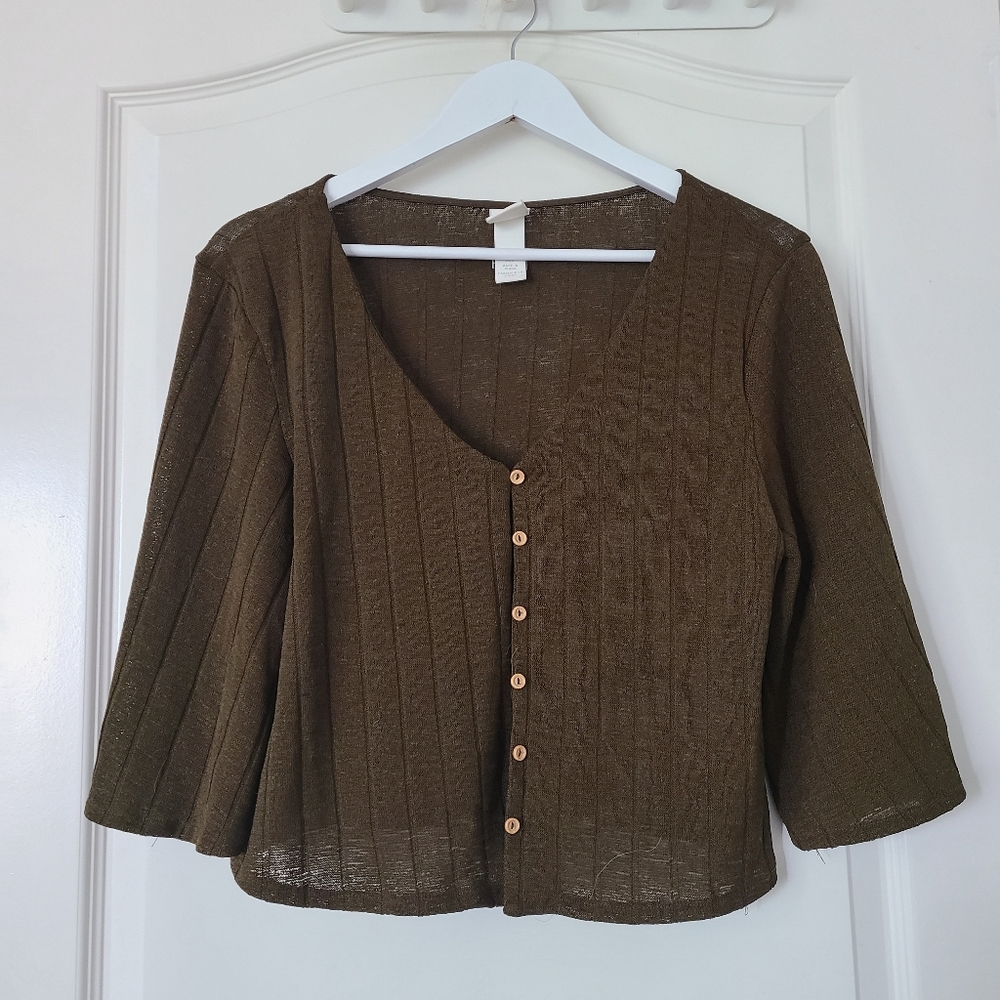 H&M olive green top